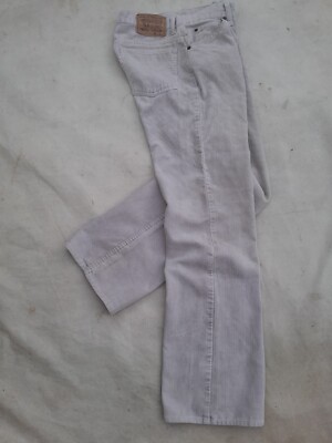 Vintage Levis Corduroy Jeans Women's W31 Oatmeal White Red Tab 630 HTF