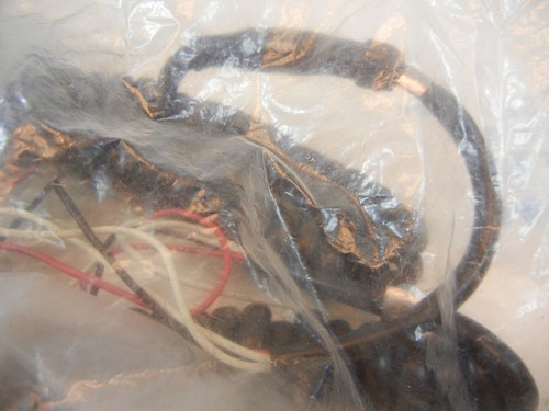 VTG NOS COILED BLACK HANDSET CORD SPADED H4CJ-03 LONG @12'-14' - Picture 4 of 4