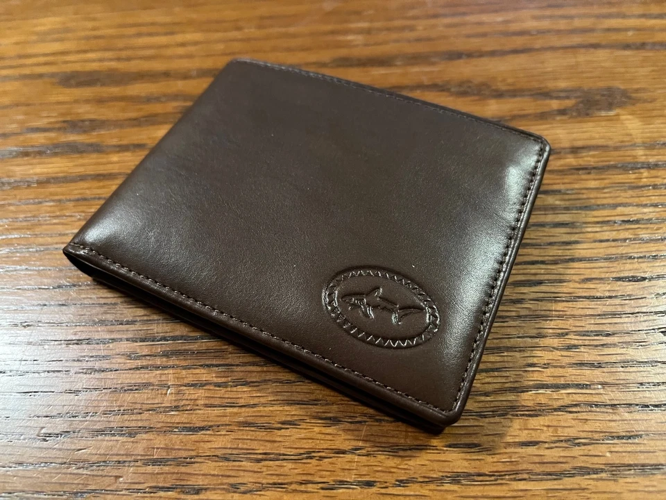 Cartera de cuero marrón Greg Norman vintage.  Nuevo con etiqueta.  El precio de venta es de $50. Foto 2 de 4