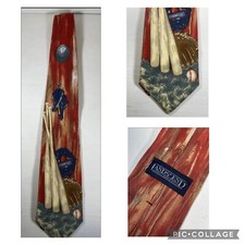 Baseball Theme Neck Tie Lands End Men’s Fan Coach Ball Player Cotton Made In USA