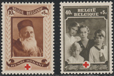 Belgium 1939 SC# B233, B235 - Henri Dunant - Queen Mother Elizabeth - M-H # 103