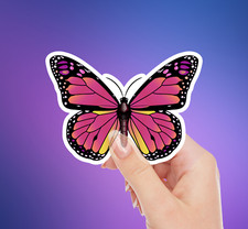 NEW- Butterfly Vinyl Sticker Decal Colorful Monarch-Inspired 3 x 2.1 INCHES