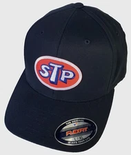 STP Embroided Patch Flexfit 6377 Brushed Twill Hat /Black L/XL 7 1/8" - 7 5/8"
