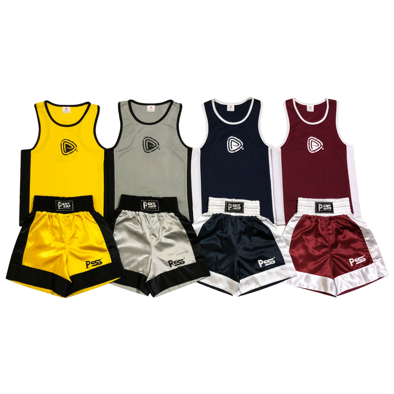 Kids Boxing Shorts & Top Set 2 Pieces High Quality Satin Fabric 3 TO 14
