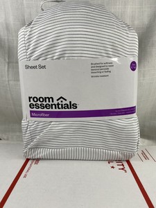 Room Essentials Microfiber Sheet Set Twin/ XL Twin Striped 490622305032