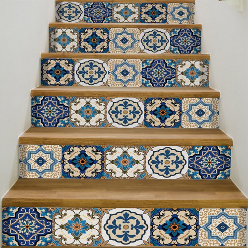 6Pcs 3D Stair Risers Decals Wall Tile Stickers Mural Wallpaper Vinyl DIY Decor - Picture 27 of 47
