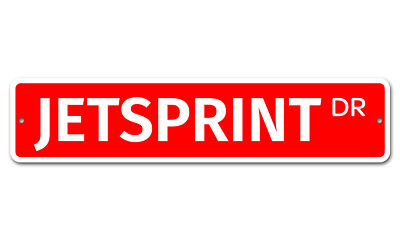 6387 SS Jetsprint 4'' x 18'' Novelty Street Sign Aluminum