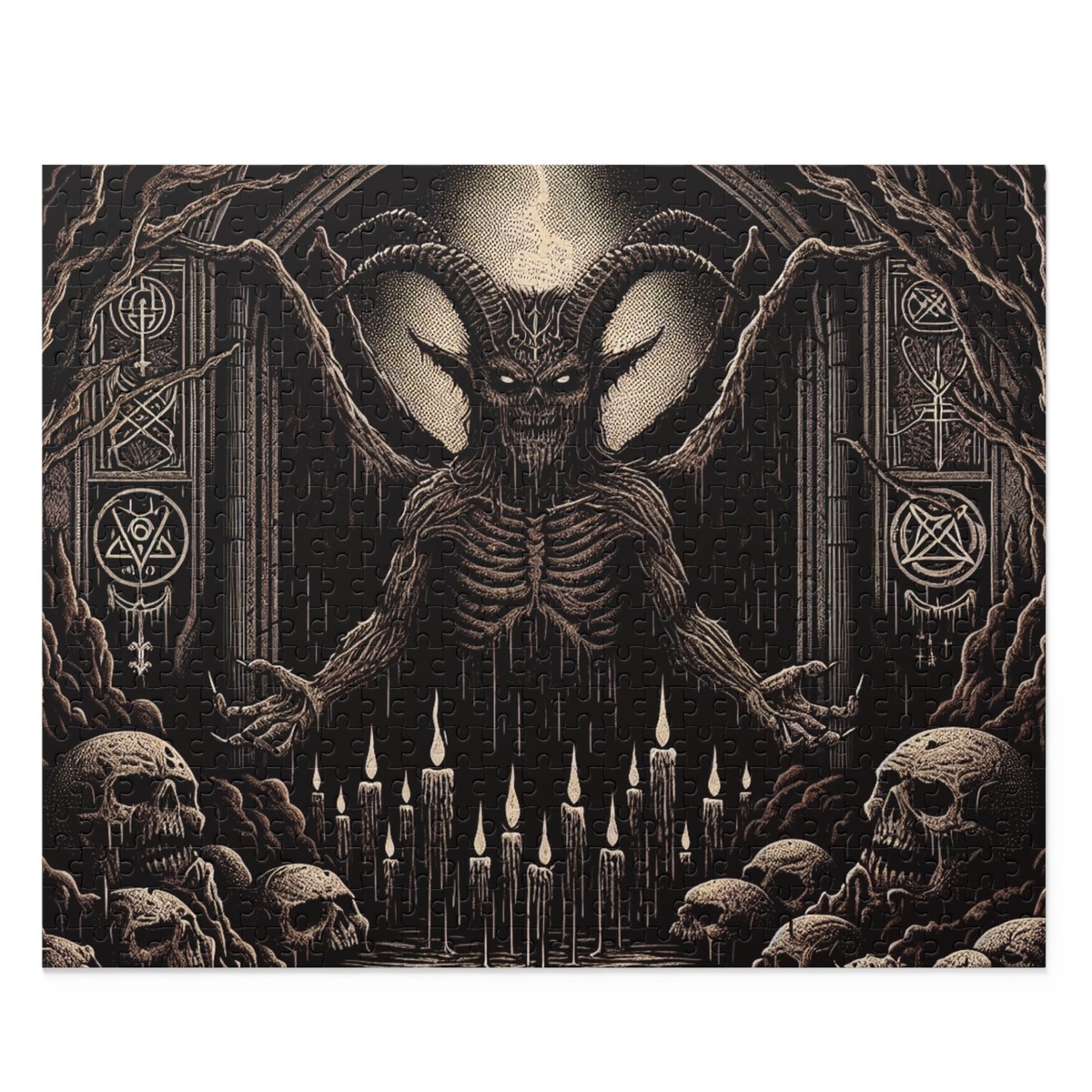 アート 画集 DEMONS＆MERVEILLES Puzzle (500 pieces) Vintage Death Metal Demon Dark Gothic Horror