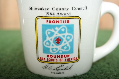 Vintage BSA Boy Scouts 1964 Frontier Roundup Gold Rim Coffee Cup Mug  Stamped USA | eBay