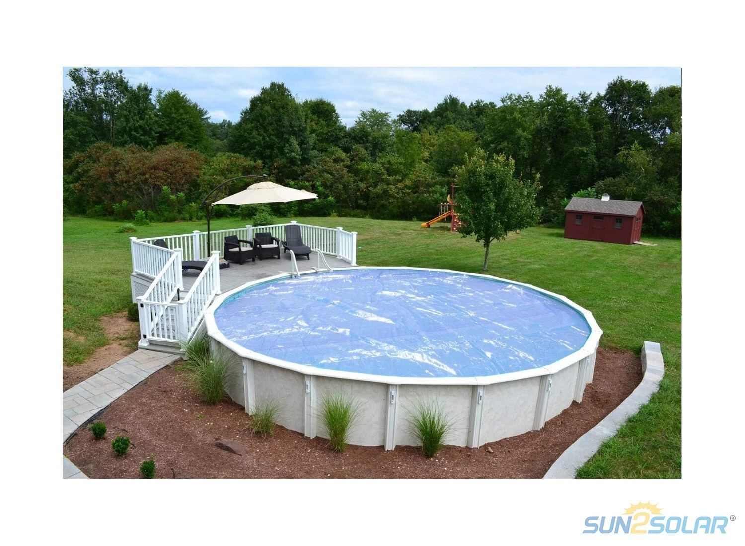 Sun2Solar Crystal Clear Solar Cover 20' Round 1600 Series - Thumbnail 5