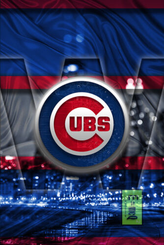 Affiche Chicago CUBS, The CUBS MLB Baseball Impression Gratuite Livraison Nous - Photo 1 sur 3