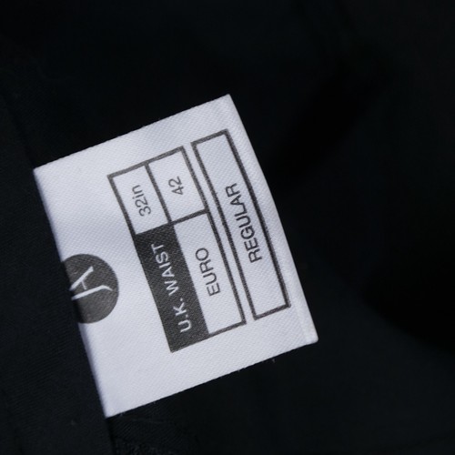 Mens Trousers 32 Waist 30 Leg Dress Suit Office Striped Grey Pants Slacks - Picture 8 of 13