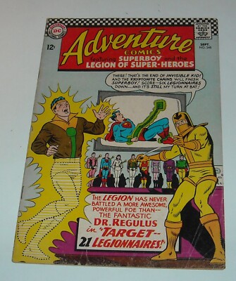 ADVENTURE 348 DC COMICS September 1966 ORIGIN SUNBOY Dr. REGULUS 1st KEY BARGAIN