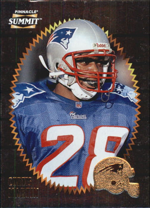 1996 Summit Silver Foil New England Patriots Football Card #13 Curtis Martin