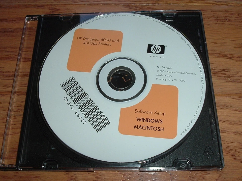 Original Start-Up disk & brochure for HP DesignJet 4000 Plotter Drivers Manuals - Image 3 of 4