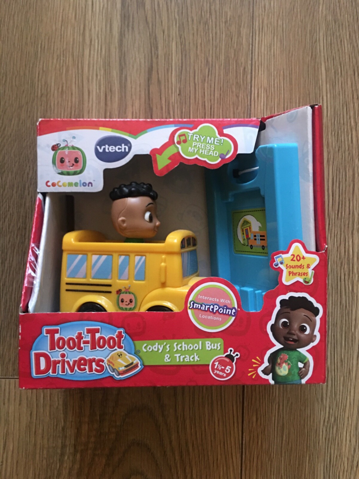 Vtech Cocomelon Toot-Toot Drivers Cody’s school bus and Track. Brand New