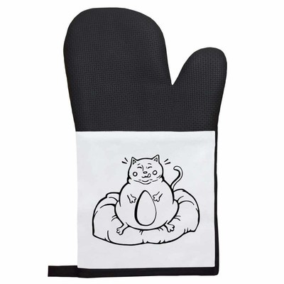 Ofenhandschuh/Fäustling 'Fette Katze auf Kissen' (OG047327)