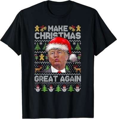 Make Christmas Great Again Xmas Funny Trump Pajamas Ugly T-Shirt