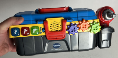 VTech Drill and Learn Toolbox Pro with Accessories, Unisex Pretend Play Toy Used