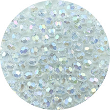400Pcs 8Mm Glossy Acrylic Faceted Beads AB Color Crystal round Plastic Spacer Cr