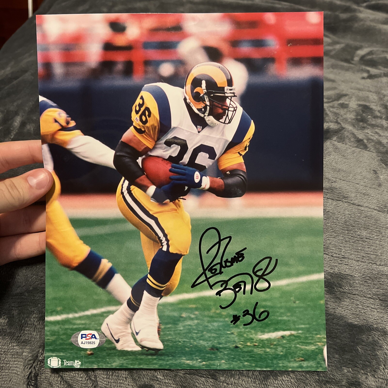 Jerome Bettis Autographed Signed Los Angeles Rams 8x10 Glossy Photo PSA Authenticated #36 