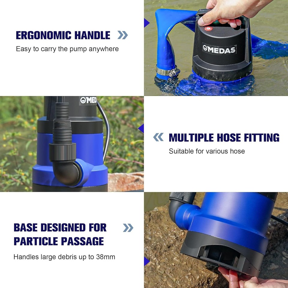 Sump Pump, Prostormer 1HP 3700GPH Submersible Clean/Dirty Water Pump With Automatic Float Switch For Pool - Foto 9