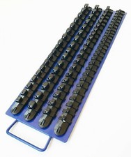 80pc GOLIATH INDUSTRIAL SOCKET STORAGE TRAY RAIL RACK HOLDER 1/4 3/8 1/2 LSTBB