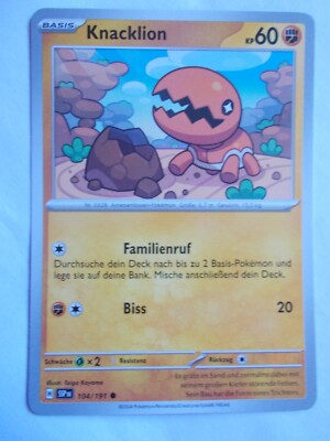 Pokemon Karten Stürmische Funken 104/191 Knacklion