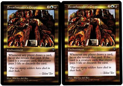 MTG X2(Breathstealer's Crypt)Rare-Multi-color/Visions/ＶＩＳ/EX/Magic the Gathering
