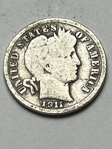 1911 D Barber Dime 90% Silver, Over 100 Years Old  Fill Your Album Lot U833