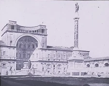 Cortile Della Pigna, Vatican, Italy, Magic Lantern Glass Slide