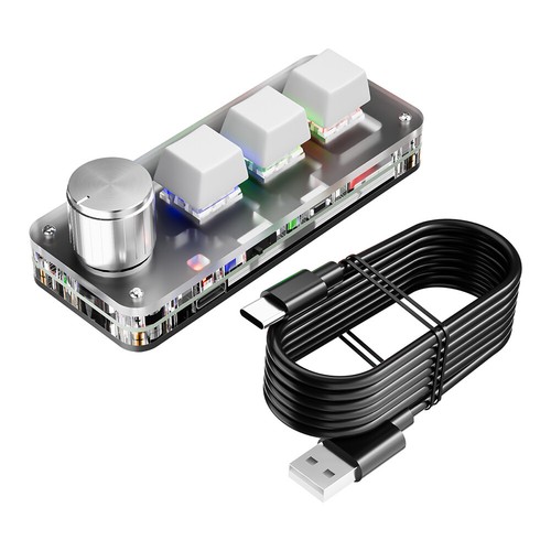 Macro Programmable Keyboards Bluetooth-Compatible 3 Key 1 Knob Shortcut Keypad - Photo 4/24