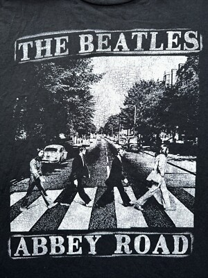 The Beatles T Shirt Size XL Black Abbey Road Authentic Apple Corp