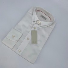 Eton Dress Shirt Mens XL 17 - 43 White Slim Fit Barrel Cuff Business Button Up