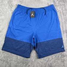 Nike Air Jordan Shorts Men 4XL Blue Flight Lite Ele Print Drawstring Cotton Gym