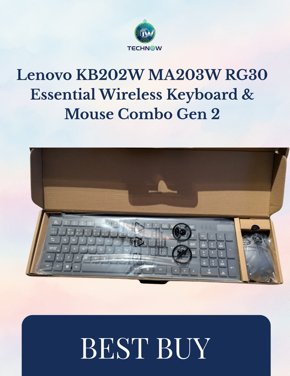 Lenovo KB202W MA203W RG30 Essential Wireless Keyboard & Mouse