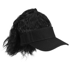 Ponytail Baseball Hats for Women Caps with Attached Wigs Curly Synthetic Hair