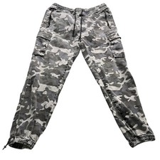 Dogg Supply by Snoop Dogg Cargo Jogger Pants Men's Size L Camo Elastic Waist