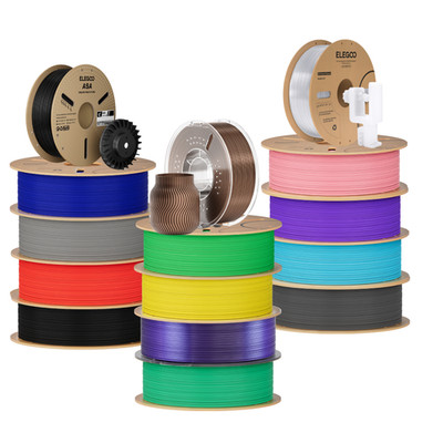 【Kaufe 10 Zahle 5】ELEGOO PLA Matt PETG PLA+ ASA 3D-Drucker Filament 1,75mm,1KG