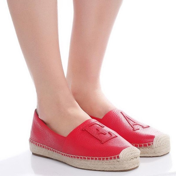 Women Emporio Armani Espadrilles Red Leather 36