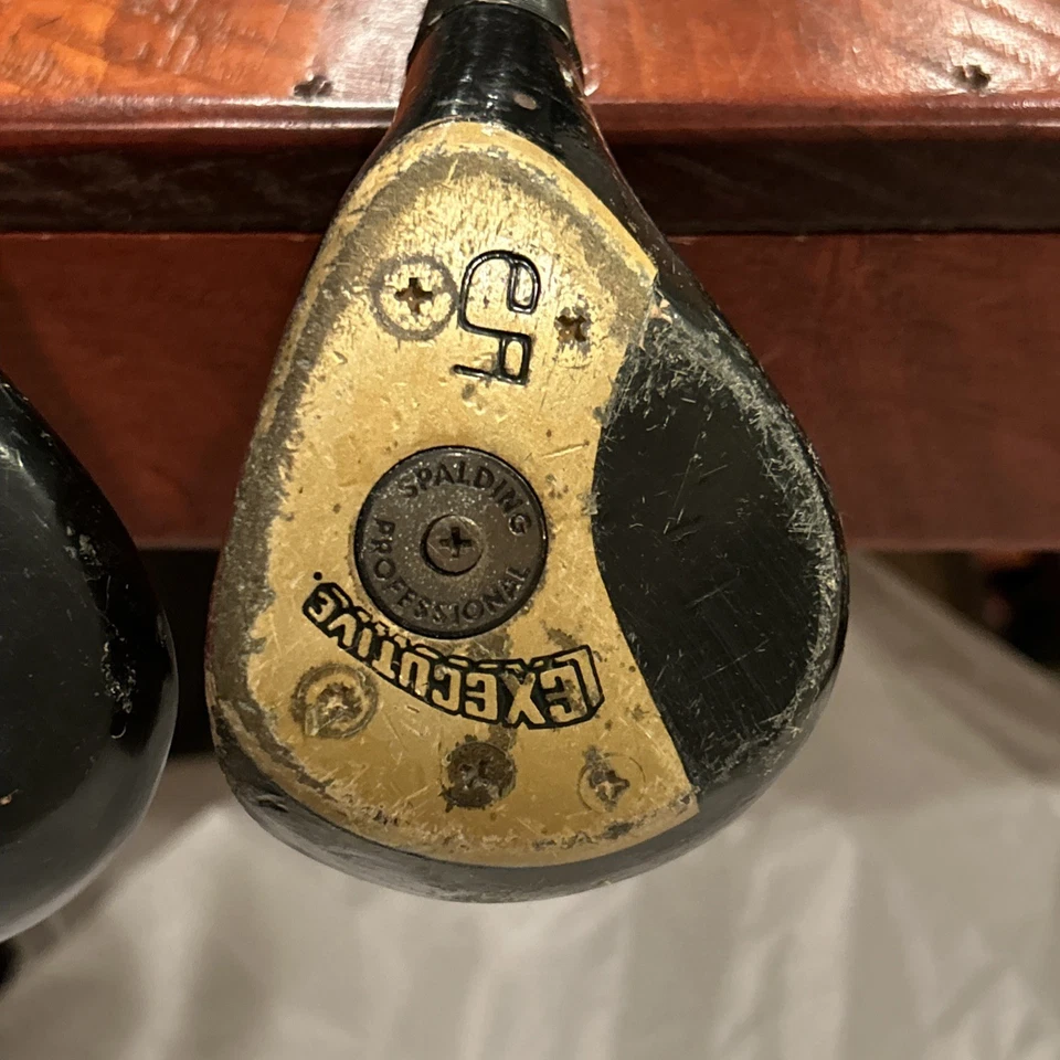 Vintage Spalding Executive 1,3,5 Wood Golf Club Set Matching Drips Steel Regular - Image 4 of 4