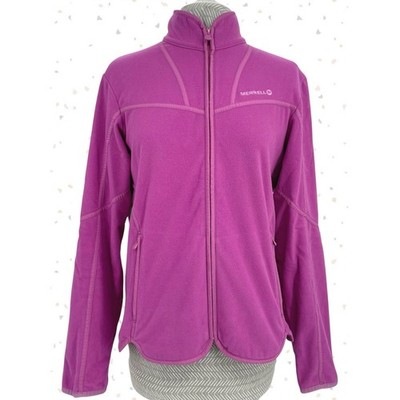 Merrell Fleece Jacket Purple Pink Zip Up Hiking Outdoor Ski Top Gorpcore Size M