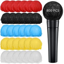 800 Pcs Disposable Microphone Covers, Non-woven Handheld Microphone Windscree...