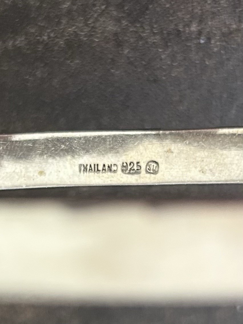 Sterling Onyx Rectangular Bangle Bracelet Vintage… - image 6