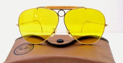 Vintage B&L Ray Ban USA Shooter Bullet Hole 62mm 70s Kalichrome