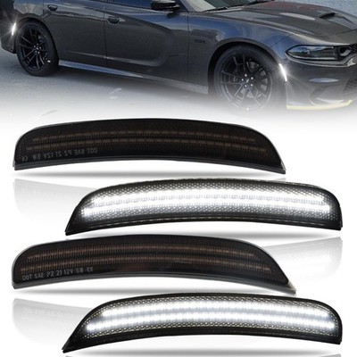 OFFKAT Front & Rear Fender [Ultra-Bright] 2-Row Full LED Side Marker Lights for 