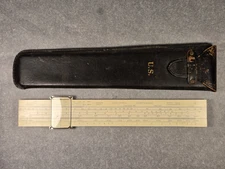 RARE Vintage Keuffel & Esser K+E US MILITARY Slide Rule with Black Case