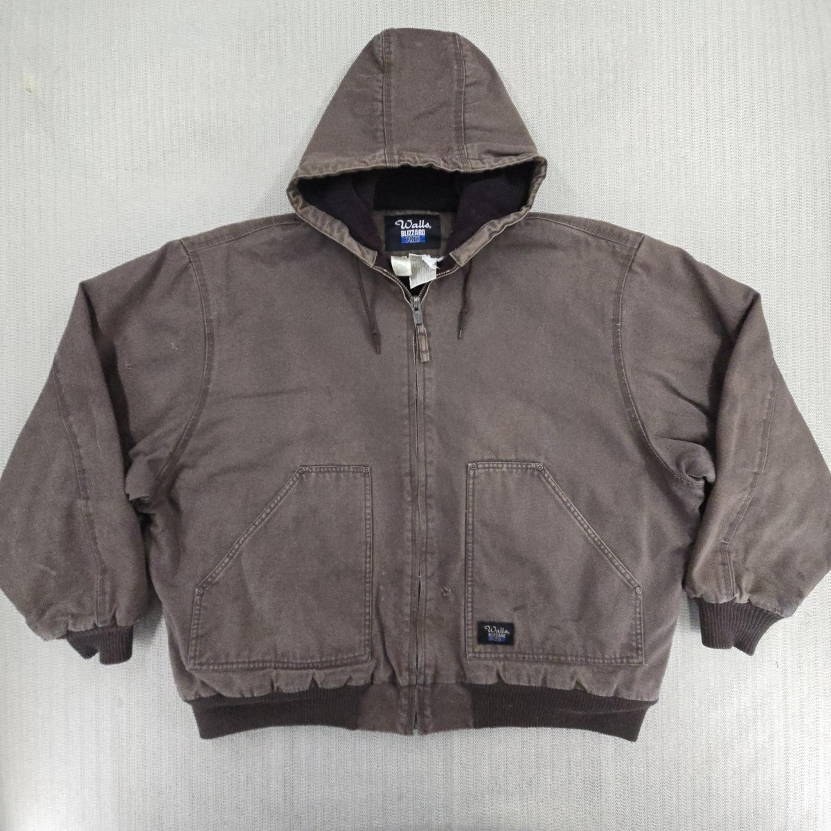 Walls Blizzard-Pruf ネイビー コーデュロイジャケット Walls Blizzard Pruf Jacket Mens 2XL Hooded Canvas Insulated Bomber