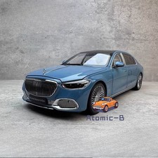 AR 1:18 Mercedes Maybach S-Klasse S680 2021 Retro Blaue Legierung Automodell