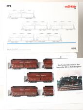 Märklin H0 4824 Wagen-Set  "Ruhrkohle AG"  5 Selbstentladewagen  in OVP (345569)